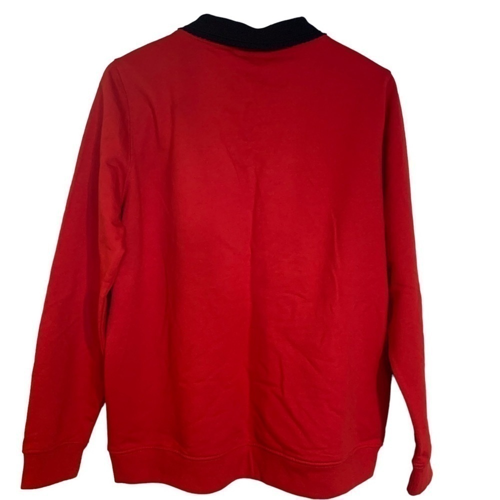 Classy Cat Red Collared Sweater - Picture 2 of 8